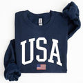 USA Flag, America, Patriotic, 4th of July Sweatshirt, Women's Crew Neck, Crewneck