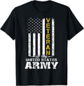 100% Cotton Veteran of United States US Army veteran Gold T-Shirt