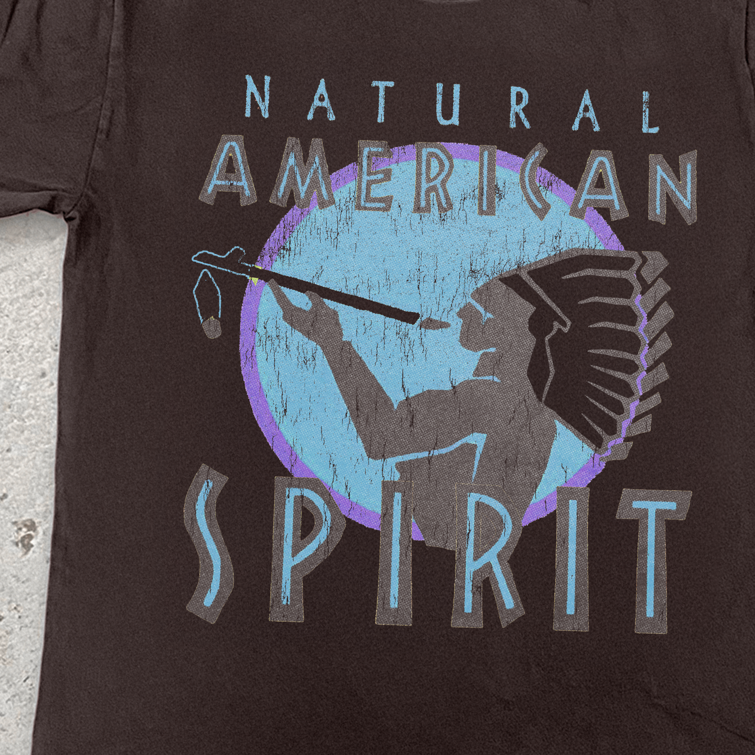 'NVTURVL AMERICAN SPIRIT' CHOC HEAVY WEIGHT TSHIRT