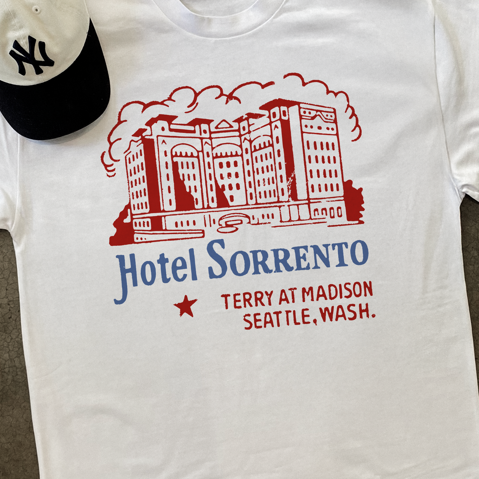 'HOTEL SORRENTO' HEAVYWEIGHT WHITE T-SHIRT