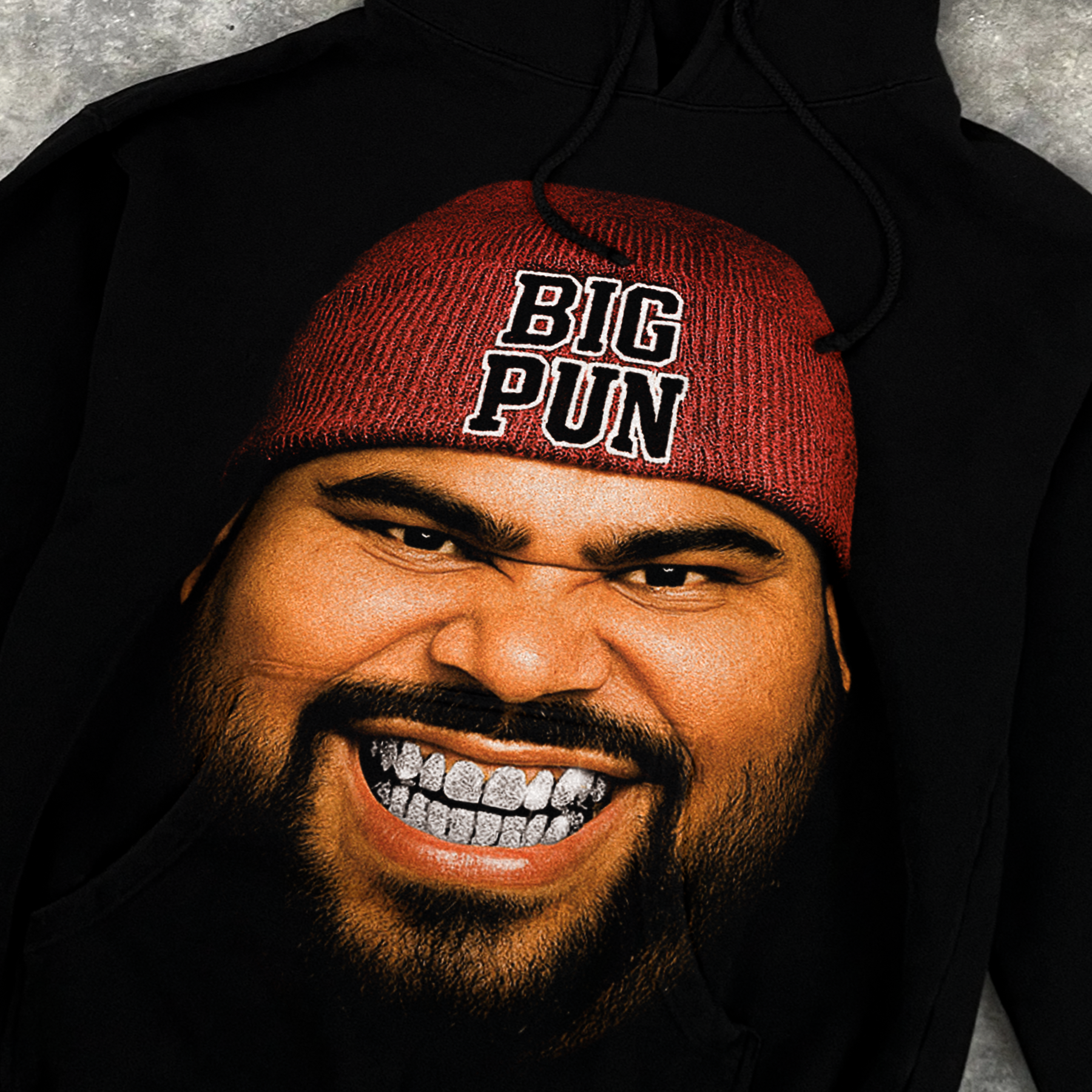 'BIG PUN' GRILLZ BLACK HOODIE