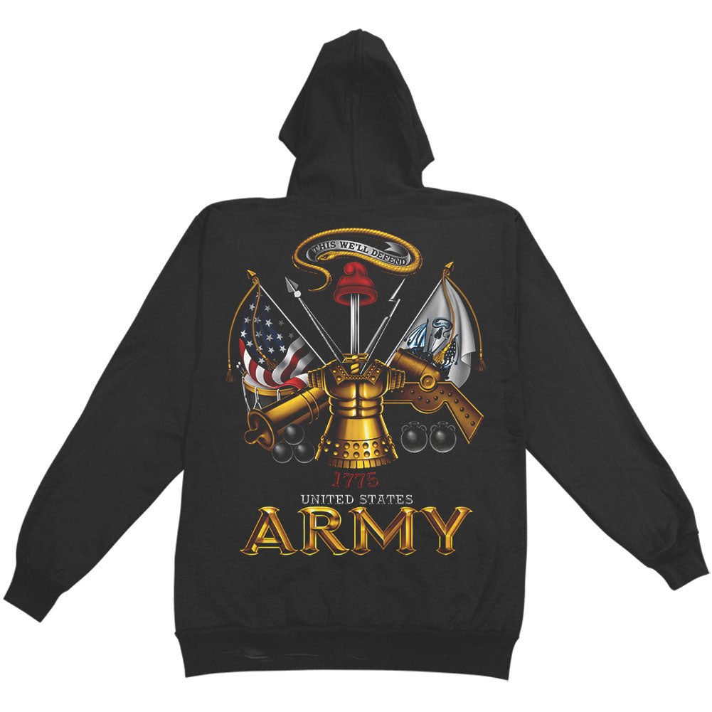 Army Antique Armor Hooded Sweatshirt