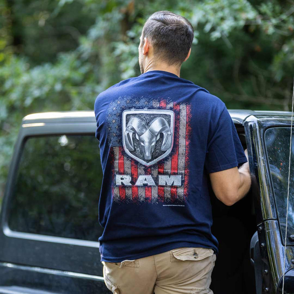 Ram - Logo USA Flag T-Shirt