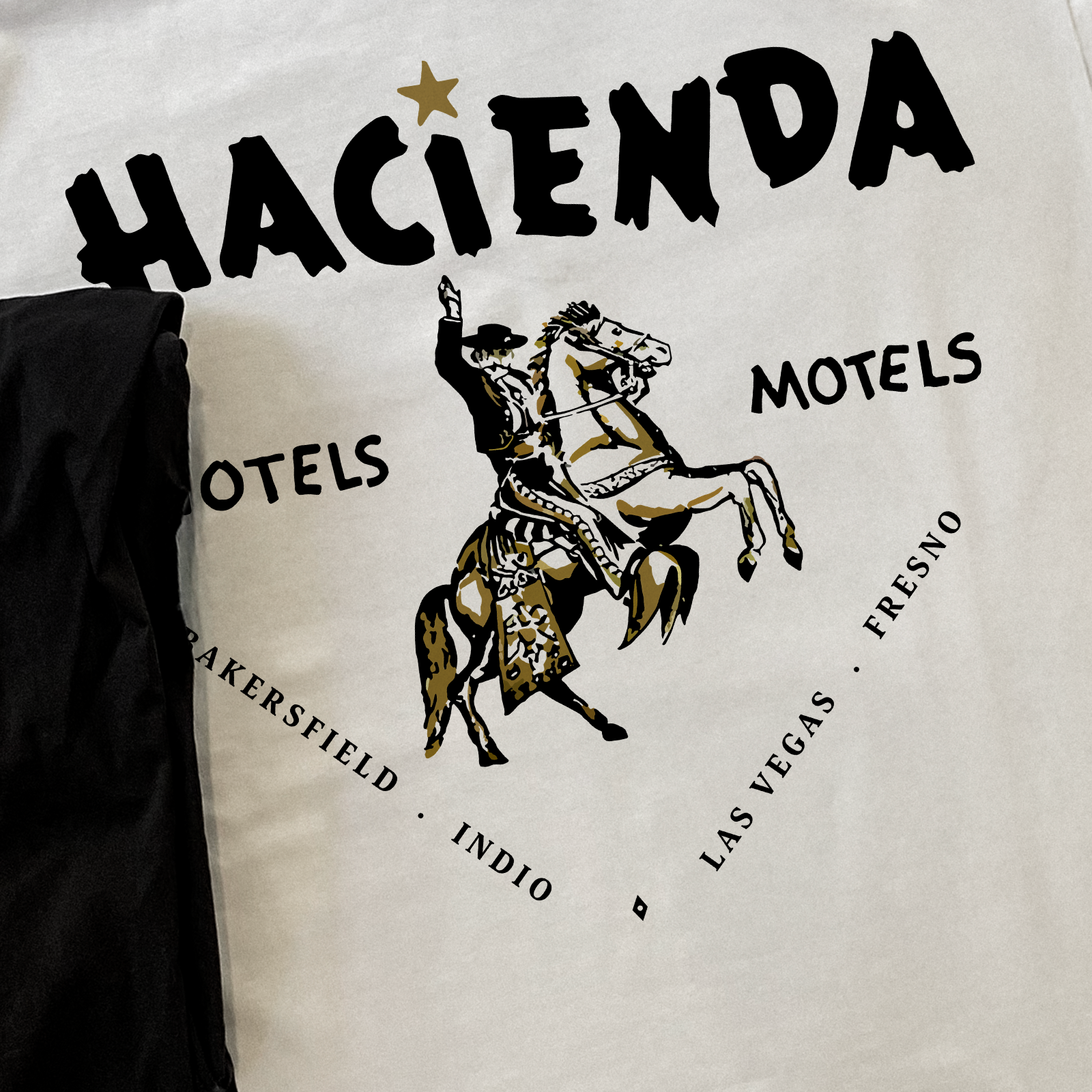 'HACIENDA HOTEL' HEAVYWEIGHT WHITE T-SHIRT