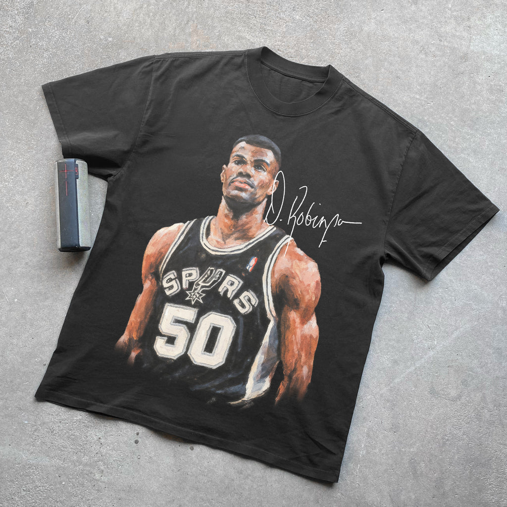 'DAVID ROBINSON' PAINTED HEAVY FADED TEE