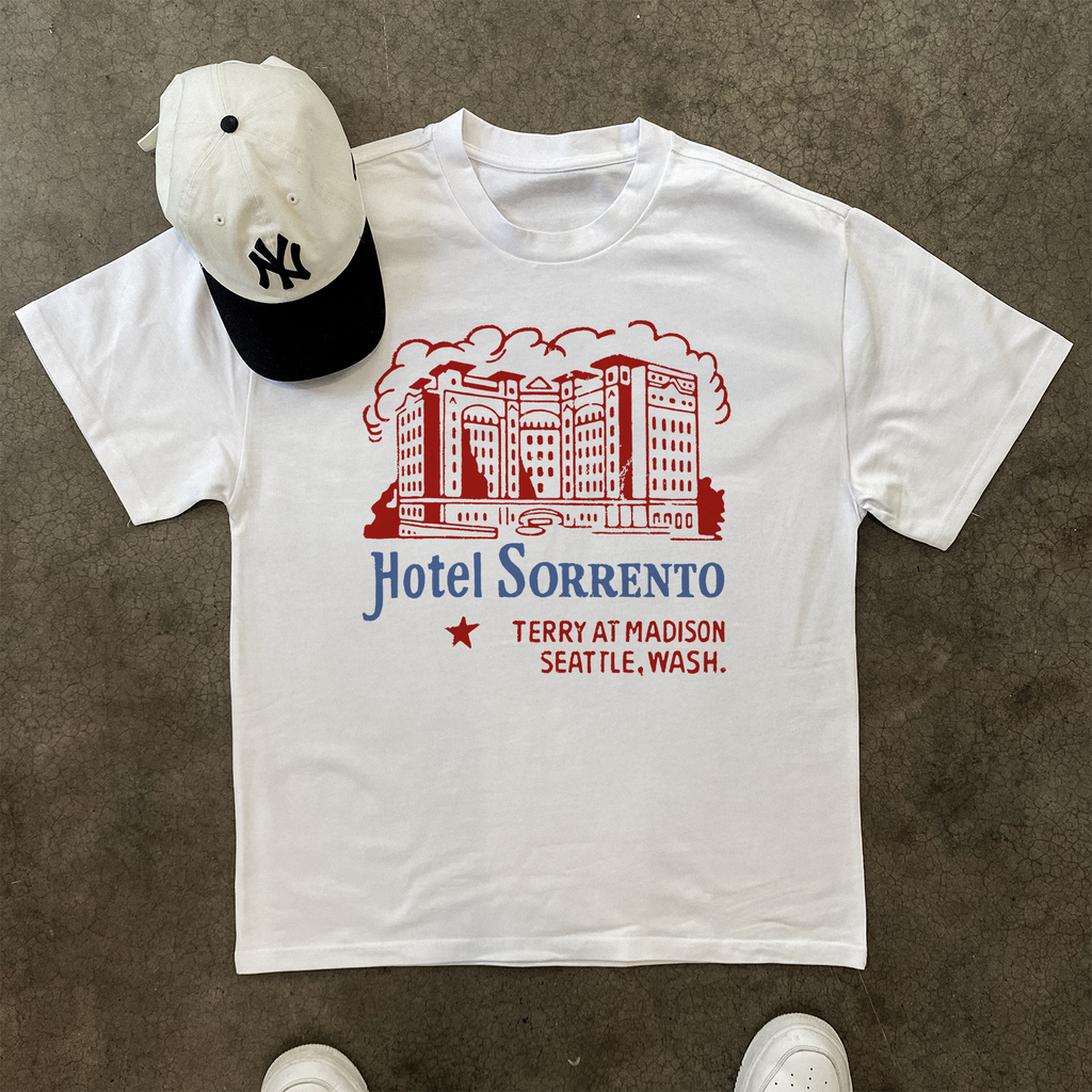 'HOTEL SORRENTO' HEAVYWEIGHT WHITE T-SHIRT