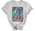 # 327 - My Last Flying F Butterfly Skeleton Tarot Card Design - Print Uisex Crew neck Tee T-shirt