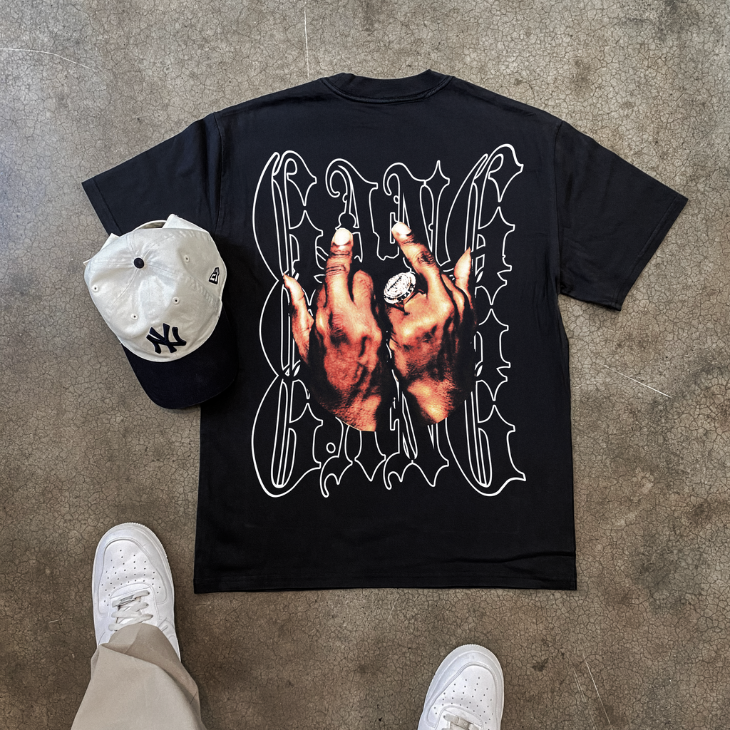 'ASAP GANG' HEAVYWEIGHT BLACK T-SHIRT