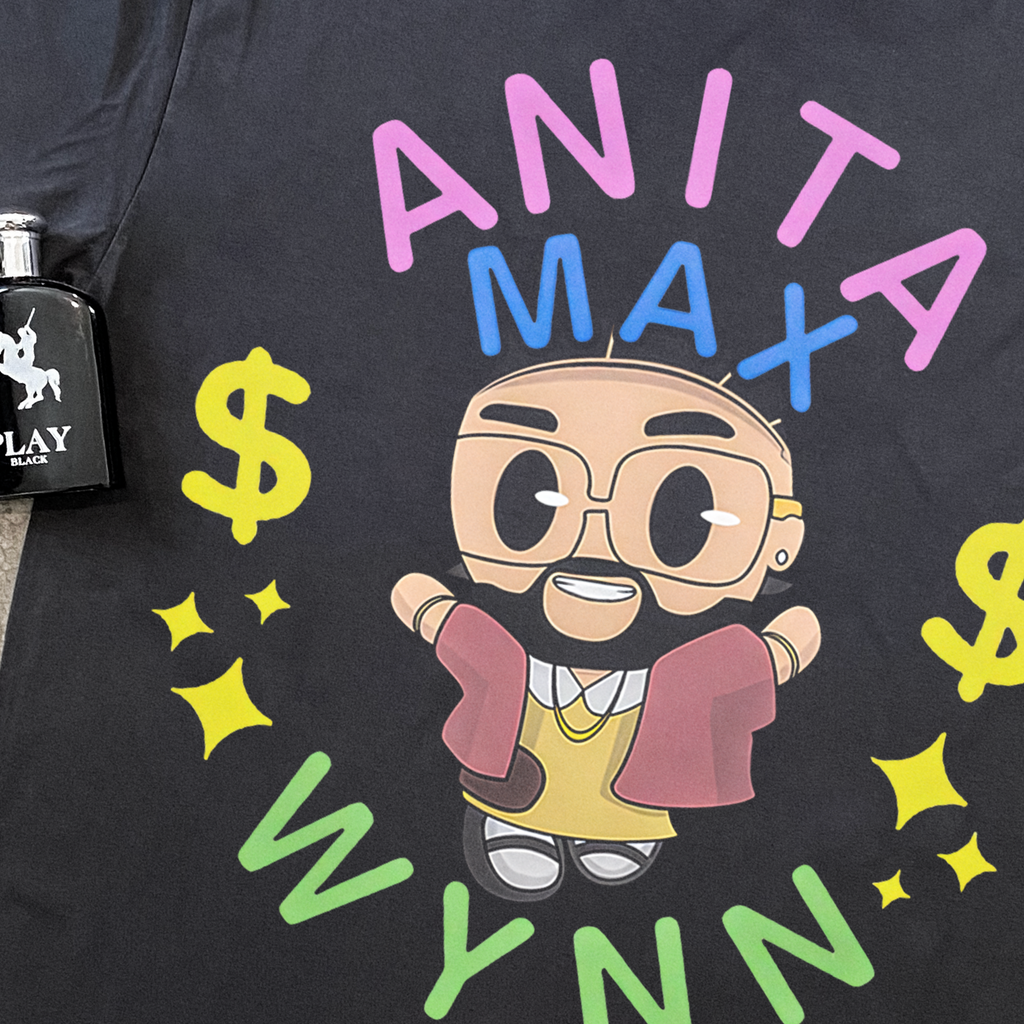 'ANITA MAX WYNN' HEAVYWEIGHT BLACK T-SHIRT