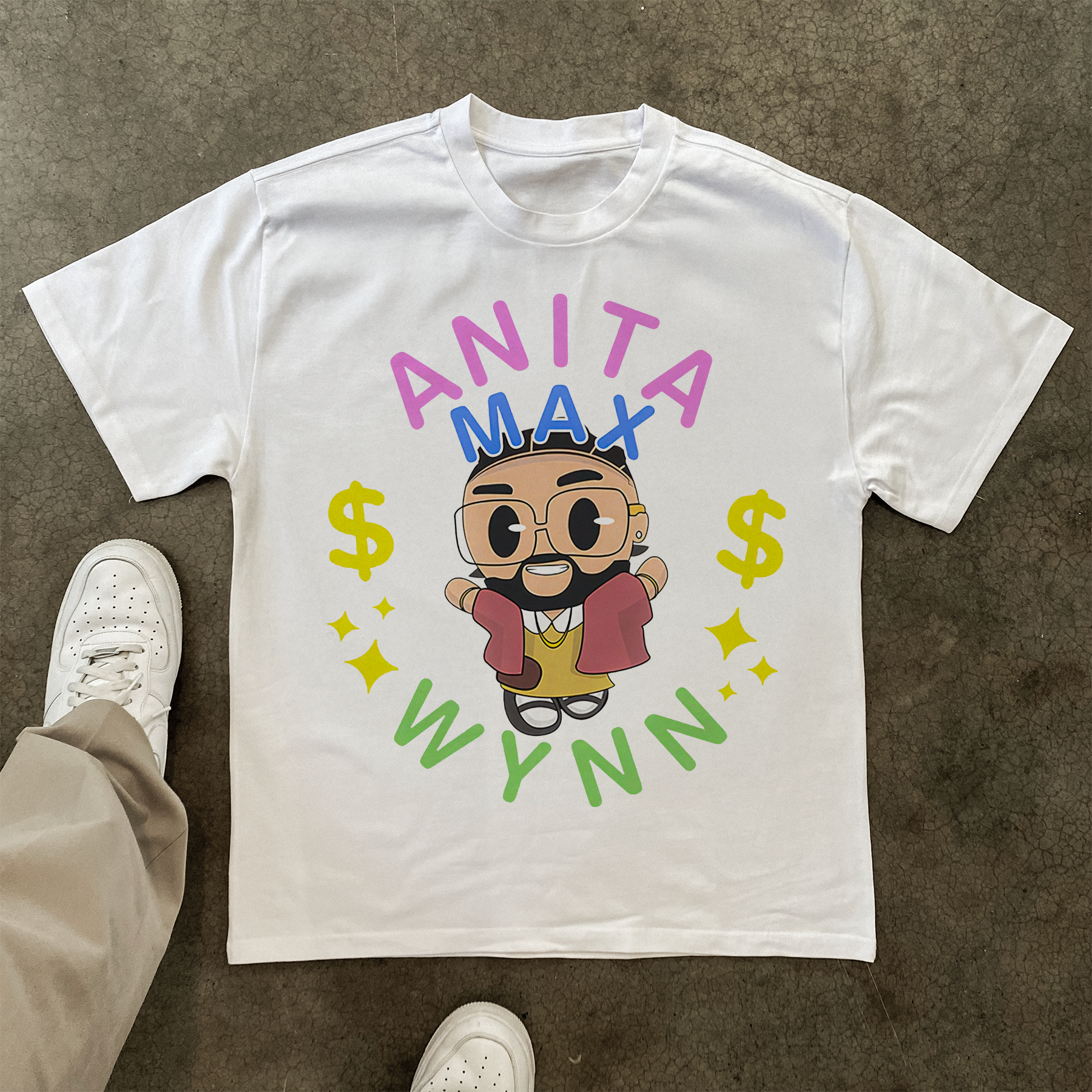 'ANITA MAX WYNN' HEAVYWEIGHT WHITE T-SHIRT