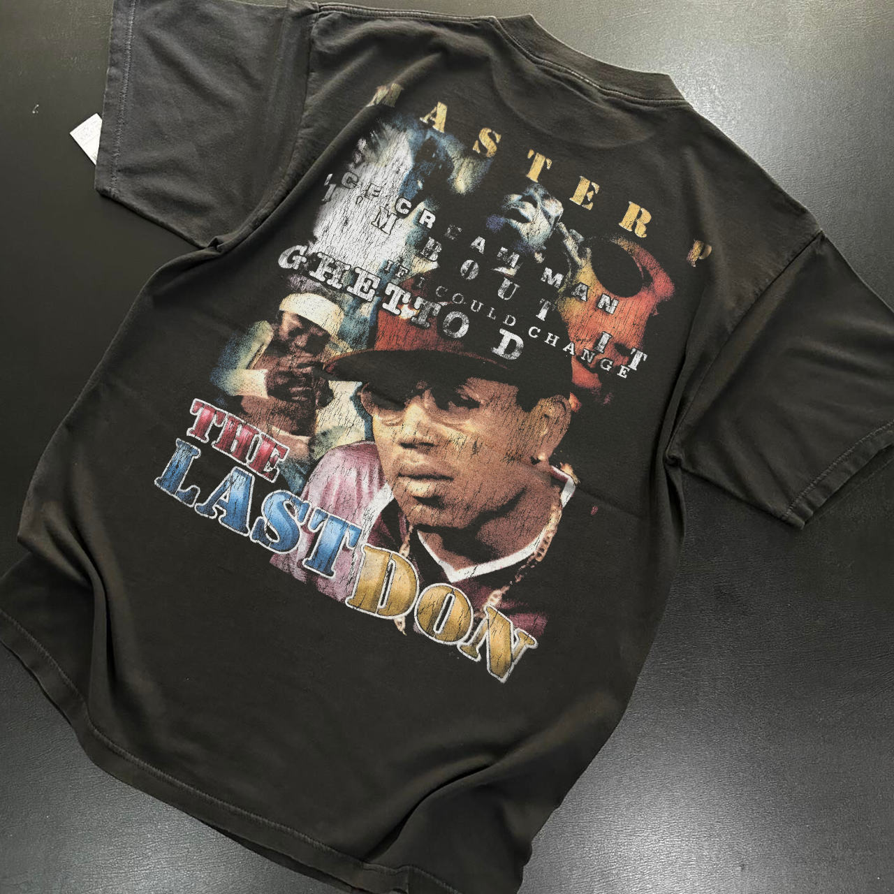 '99 THE LAST DON RARE MASTER P HEAVYWEIGHT WASHED BLACK T-SHIRT
