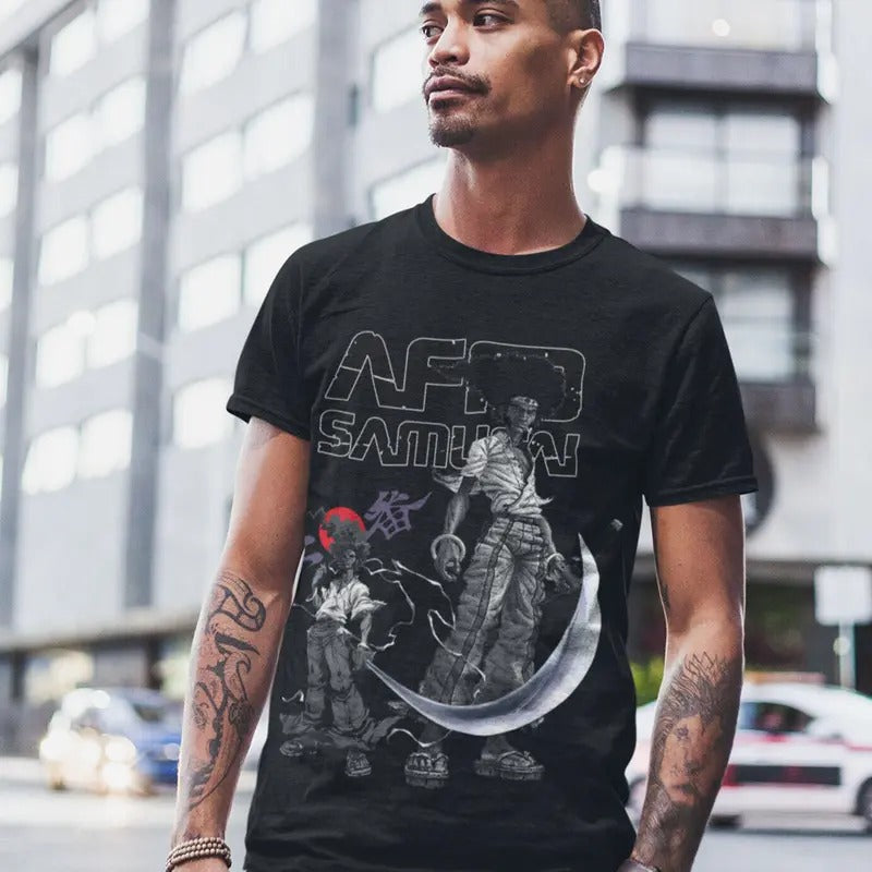 Afro Samurai Unisex T-Shirt S-4XL Afro Samurai Japanese Ninja Anime Manga Tshirt S-4XL