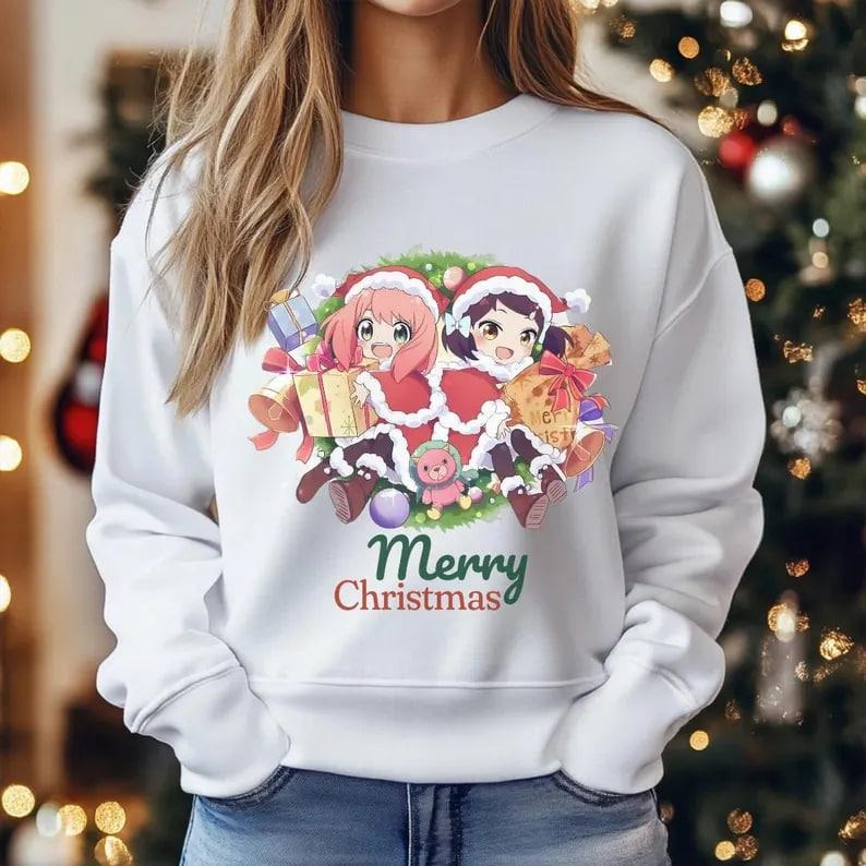 Anime Kawaii Christmas Sweatshirt, Anime Sweater, Anime Christmas Shirt, Anime Holiday Shirt, Christmas Vibes, Anime Christmas Sweatshirtsstyle{n002}2