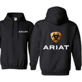 Ariat Hoodie, Luxurious gold logo design, ideal for outdoor activities and premium fashion style
