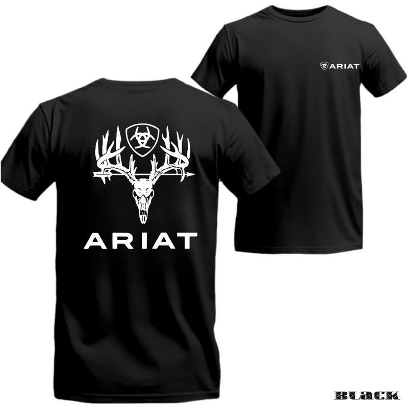 [Ariat Sale Up To 30%]Ariat Hunting Deer Skull T-Shirt, Western Cowboy Graphic Tee, Outdoor Adventure Shirt.jpg