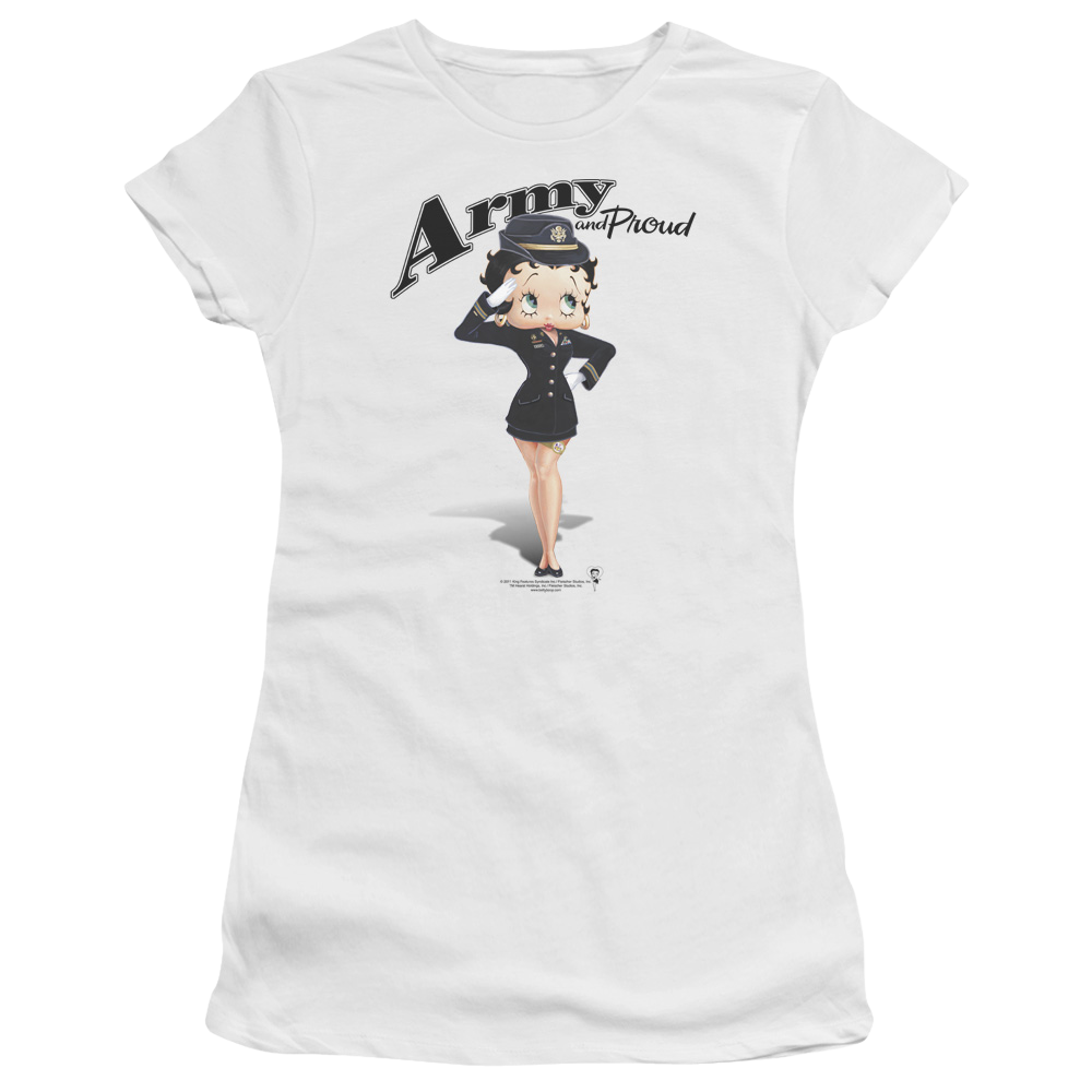 Betty Boop Army Boop - Juniors T-Shirt