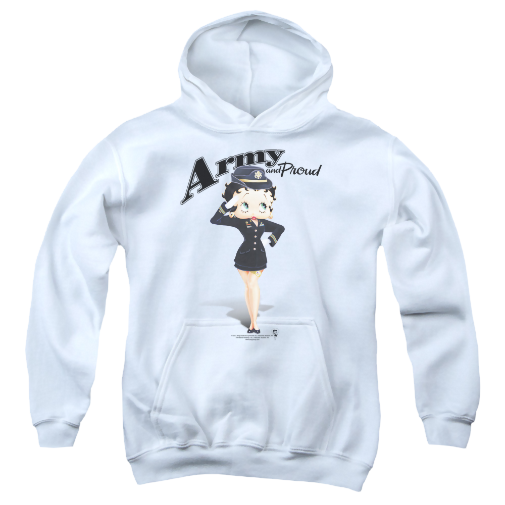 Betty Boop Army Boop - Youth Hoodie