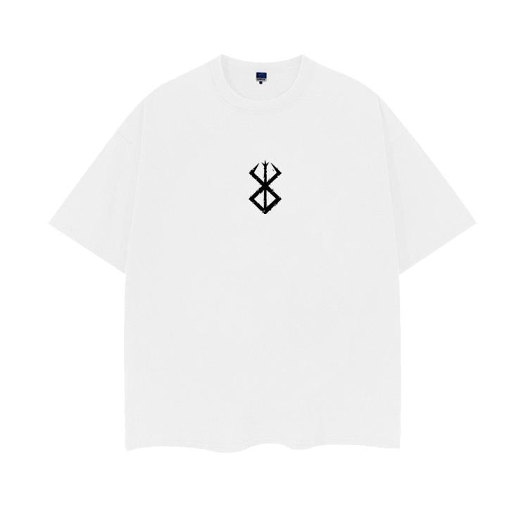 Berserk "Emblem" Heavyweight Vintage Tee 100% Cotton OVERSIZED Anime T-shirt Menswear Top Crew Necks Tshirt Casual Streetwear White Crewneck Tropical Shortsleeve