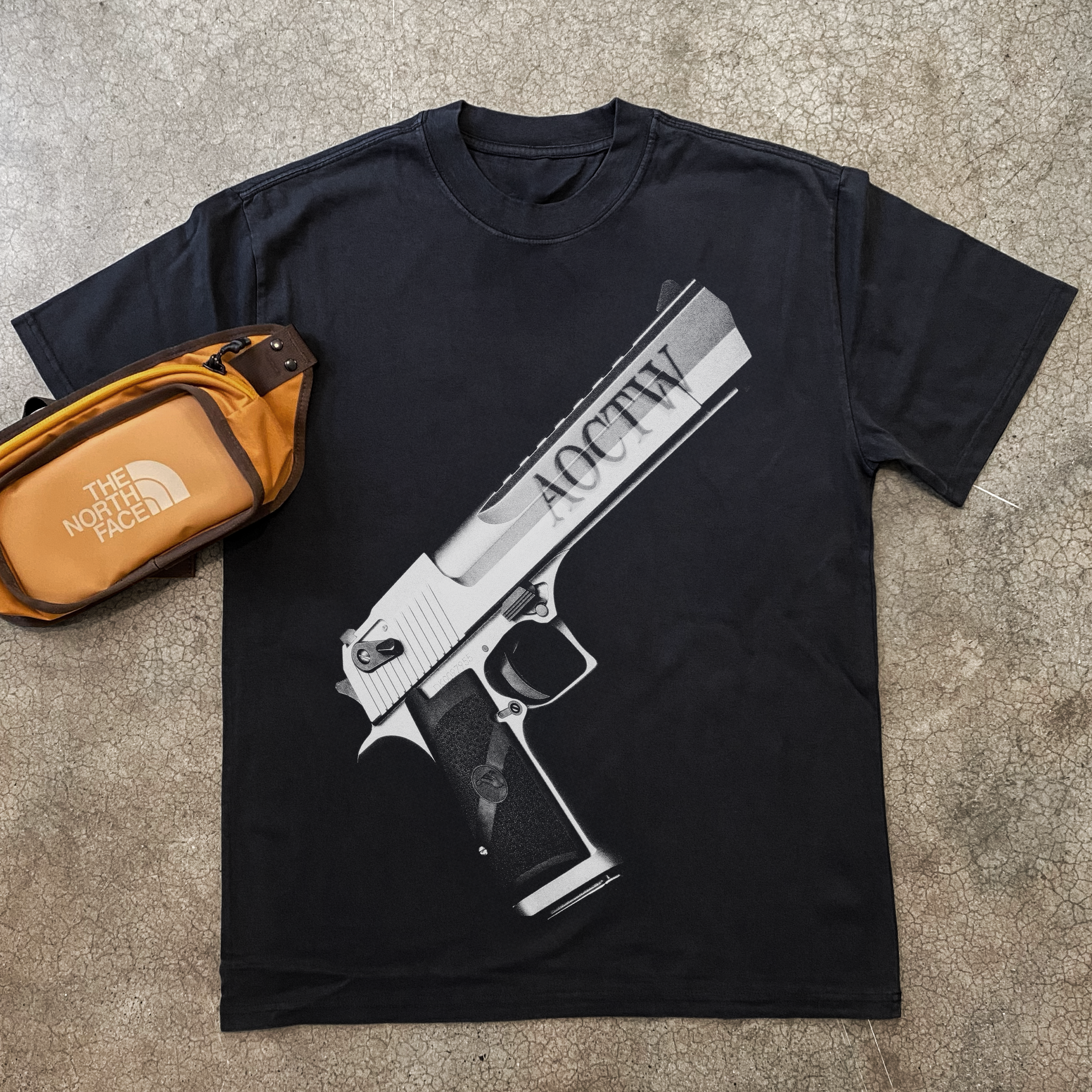 'CHROME BARREL' HEAVYWEIGHT BLACK T-SHIRT