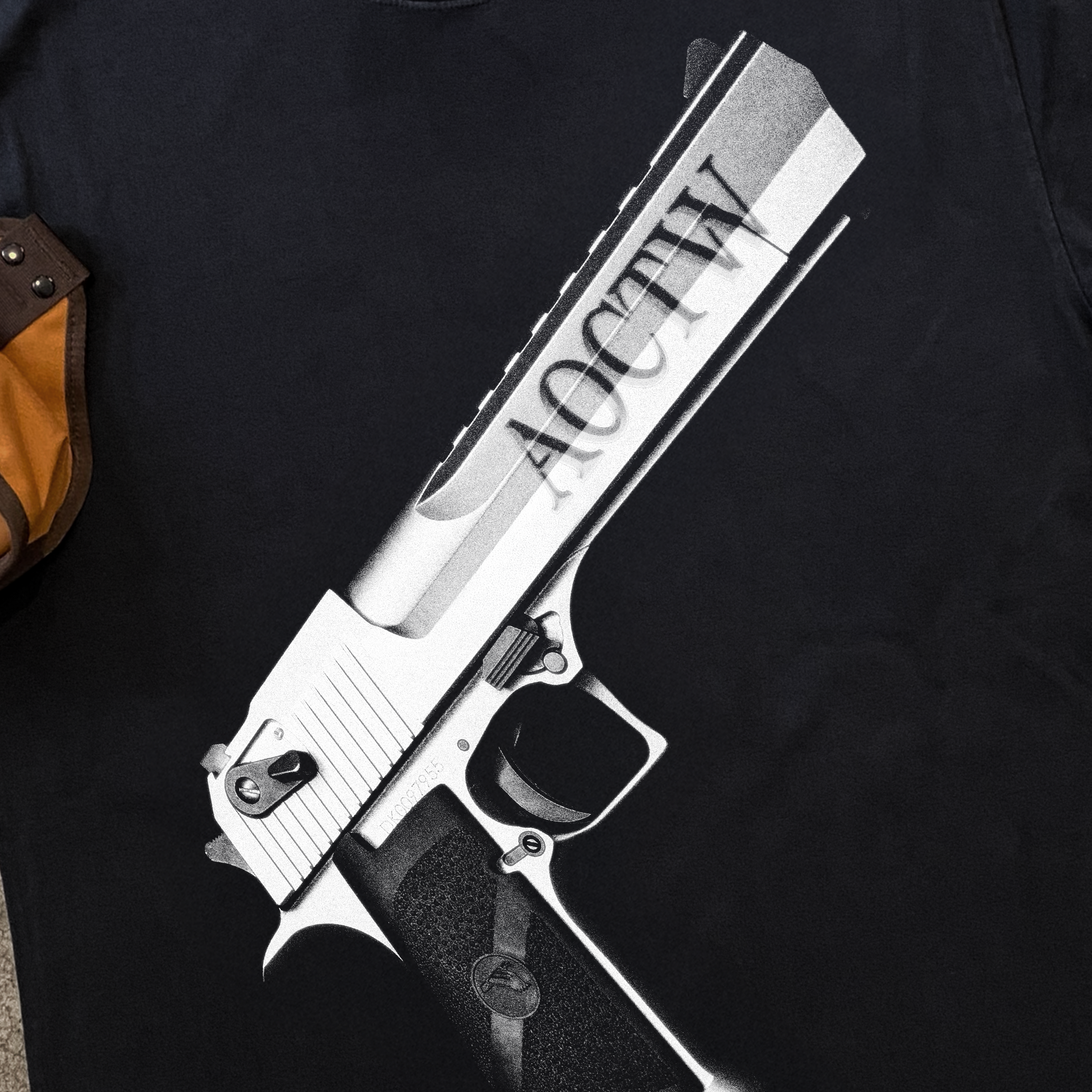 'CHROME BARREL' HEAVYWEIGHT BLACK T-SHIRT