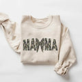 Camouflage Mama Sweatshirt, Army Mom Gift, Hunter Mom Crewneck, Mothers Day Shirt, Coquette Mama with Bow Graphic, Marine Mom Sweater