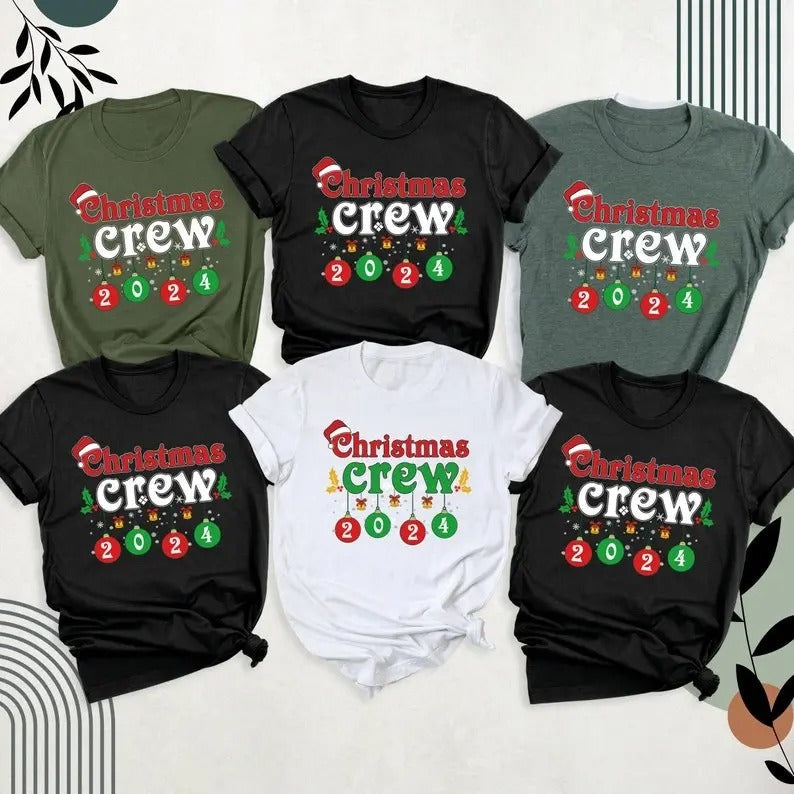 Christmas Crew Shirt, Holiday Party Shirts, Family Christmas 2024 Tshirt, Christmas Matching Outfits, Christmas Lights Tee