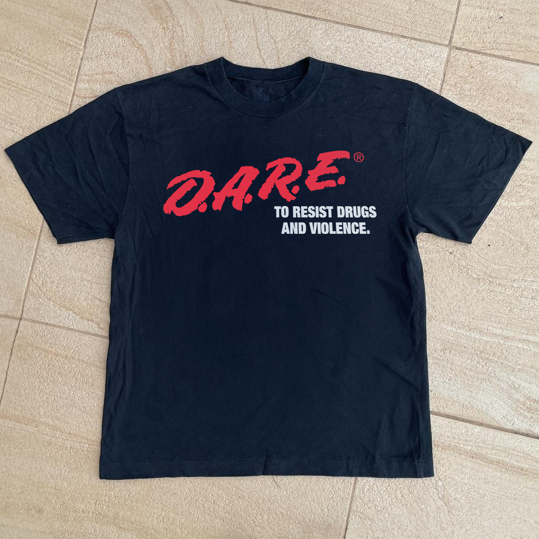 VINTAGE 1980s DARE MERCH BLACK T-SHIRT