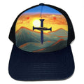 Embroidered 3 Nails Cross Jesus Christ Faith Christian Cross Stitched Logo LOCALE Trucker Cap Embroidery Hat