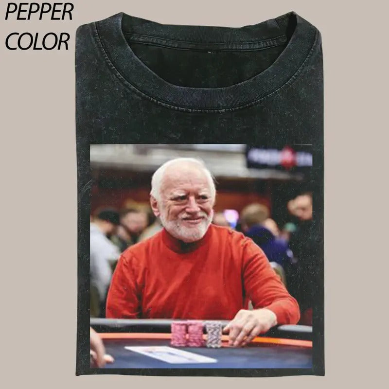 Funny Poker Vintage Graphic Unisex T-shirt, Funny Meme Tee, Valentine's Day For Him, Valentine's Gift For Boyfriend Menswear Top