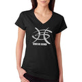 Heroes Del Silencio Distressed Logo C Women's V-Neck T-Shirt Casual Comfort