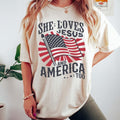 Independence Day Shirt, Christian Shirt, 4th of July Shirt, She Loves Jesus And America Too Shirt, America Retro Shirt, Usa Shirt, USA Flag