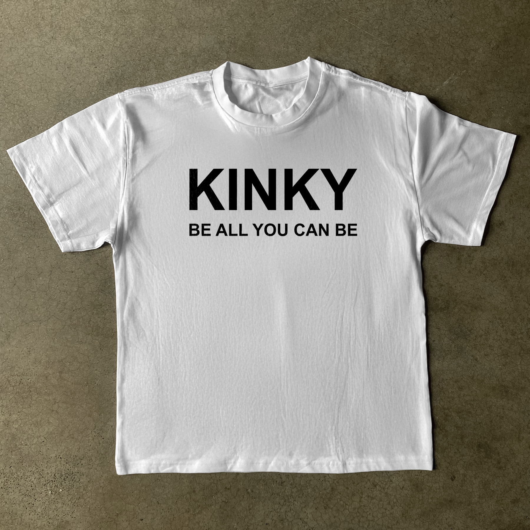 'KINKY' HEAVYWEIGHT WHITE T-SHIRT