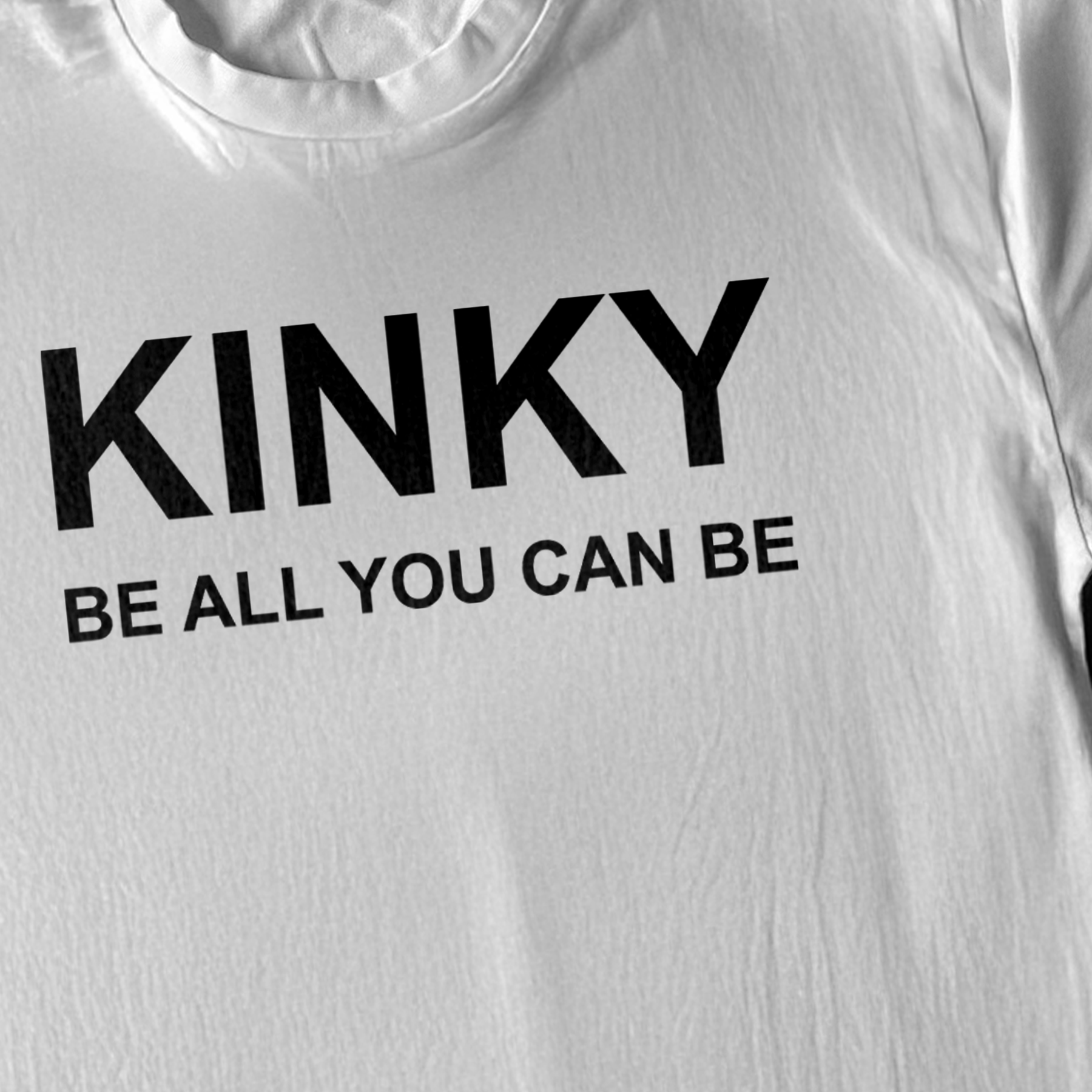 'KINKY' HEAVYWEIGHT WHITE T-SHIRT