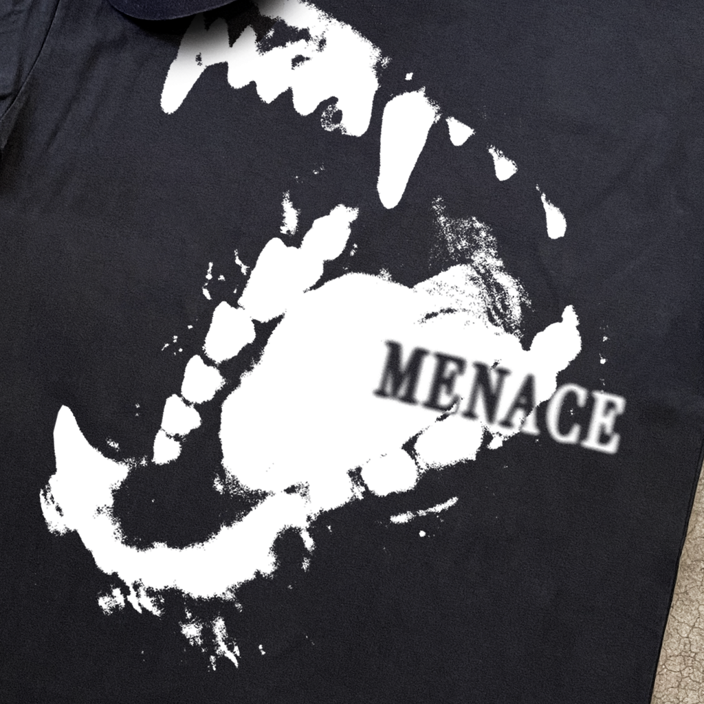 'MENACE' HEAVY WIEGHT BLACK T-SHIRT