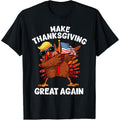 Make Thanksgiving Great Again Dabbing Turkey Trump American T-Shirt made in usa