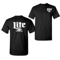 Miller Lite Logo Black And White T-shirt - 2 Side - Choose Your Style - Choose Your Fit - Universal Appeal Garments - Functional Fashion - Pick Your Shade Classic Cottonstyle{n002}2