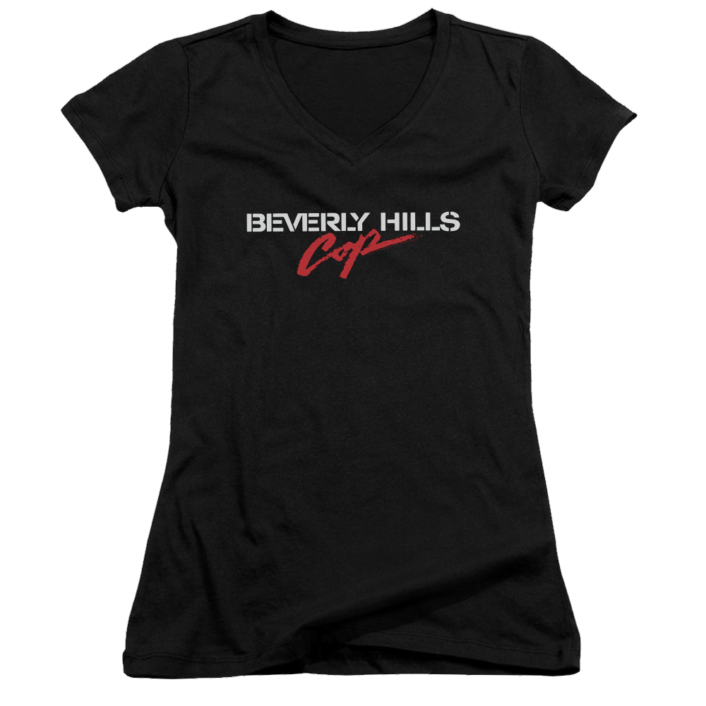 Beverly Hills Cop Logo - Juniors V-Neck T-Shirt Style001