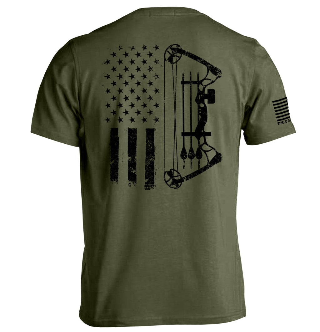Compound Bow USA Flag