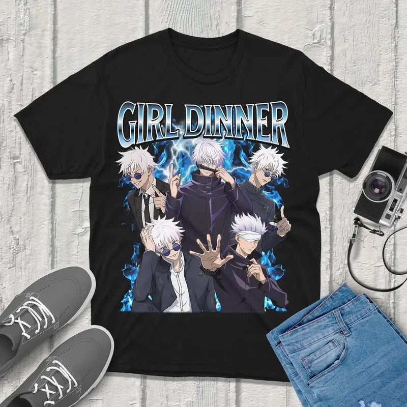 Satoru Gojo Jujutsu Kaisen T-Shirt Vintage Streetwear Apparel fanmerch JJK Merchandise Perfect for Anime Fans jjk shirt
