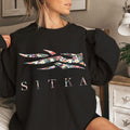 Sitka Wild Flowers Print Logo Unisex Crewneck Sweater, Sitka Hunting but in Flowal Printed T-Shirt, Gift for Her