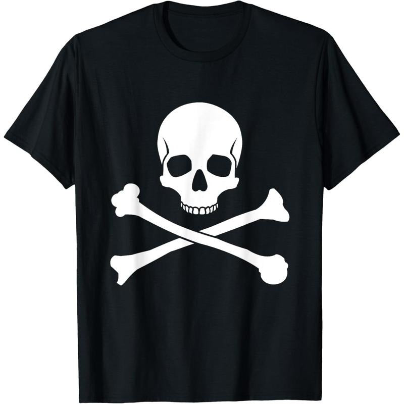Skull and Crossbones Pirate T-Shirt made in usa