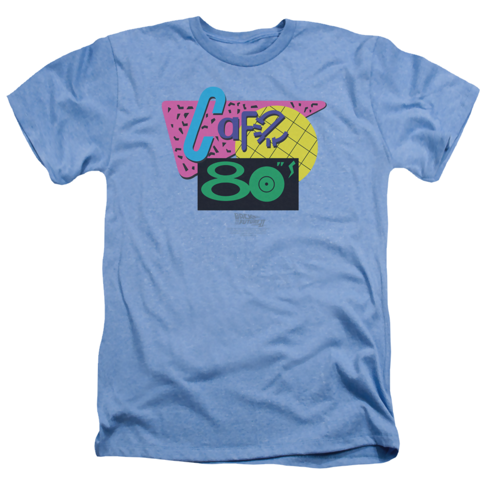 Back to the Future Trilogy Cafe 80S - Men's Heather T-Shirt
