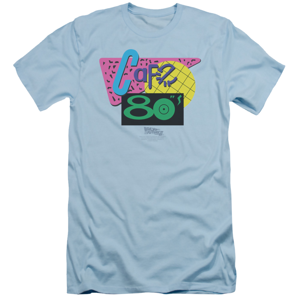 Back to the Future Trilogy Cafe 80S - Men's Slim Fit T-Shirt