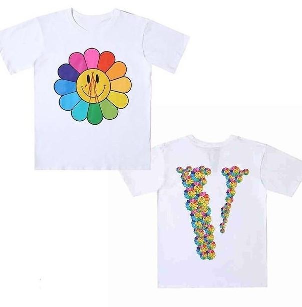 Vlone Murakami Sunflower Smiley  T Shirt Size S-4XL