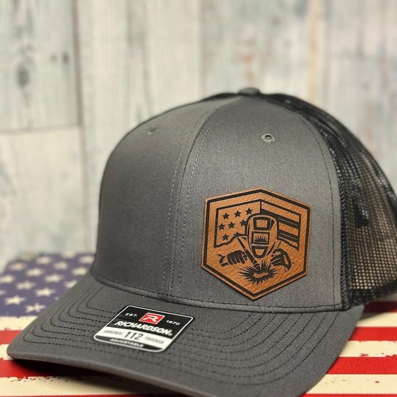 Welder, leatherette patch hat, American, Richardson112style{n002}2