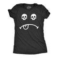Womens Skull Eyes Smile T Shirt Funny Spooky Dead Eye Face Novelty Tee for Ladies Funny Womens T Shirts Cute Slimming Top Comfortable Soft Womenswear Funny Sarcastic Top Women's Novelty Tees Black -