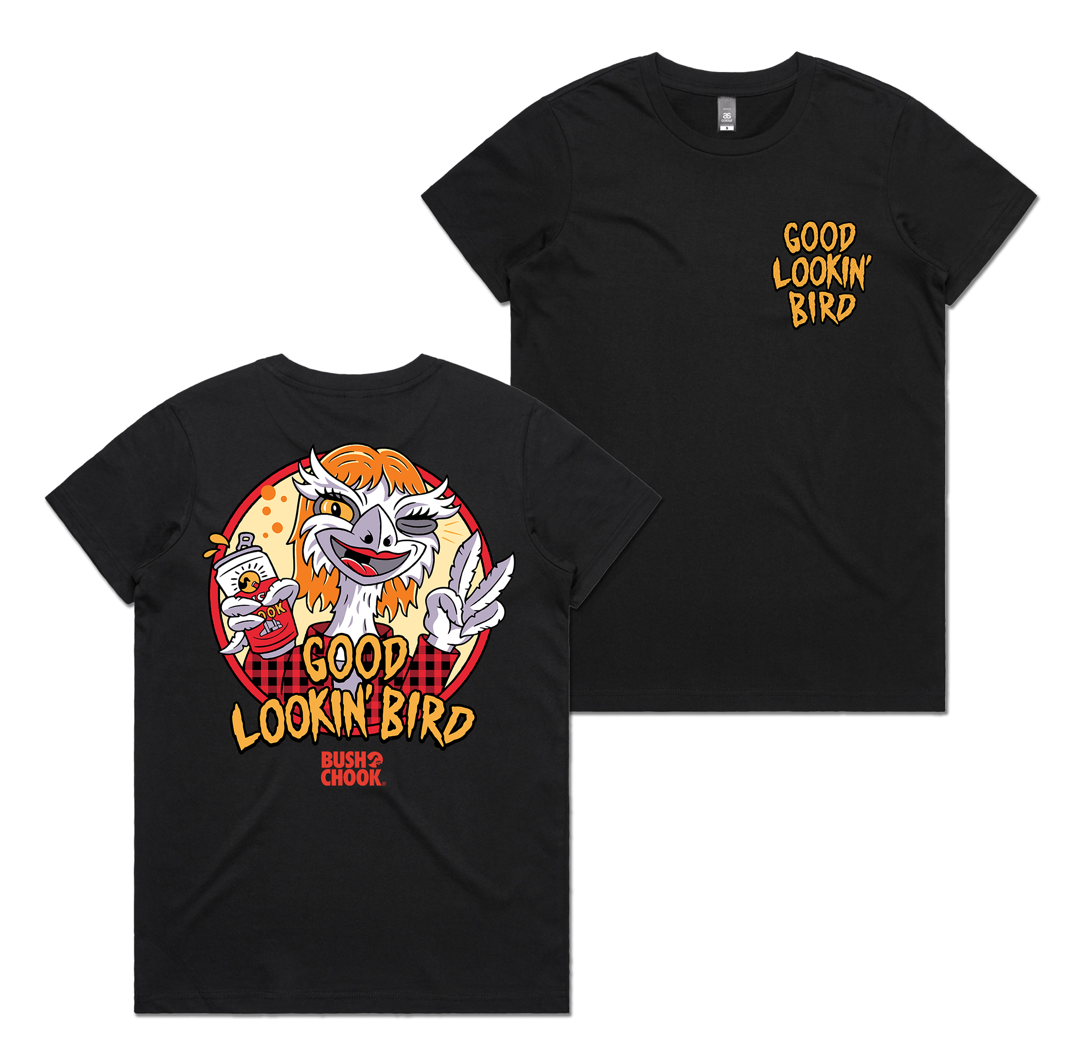 Good Lookin' Bird Ladies Tee Black