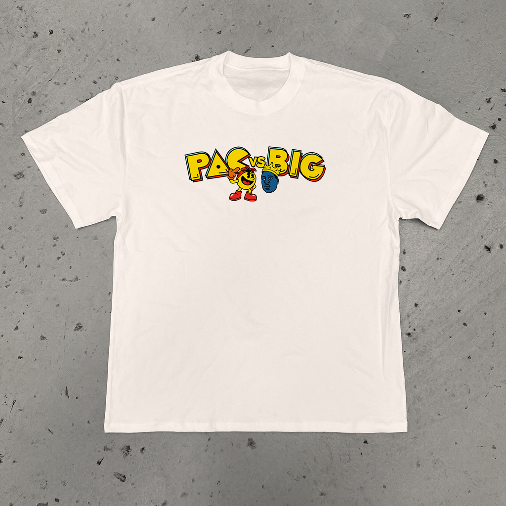 'PAC-vs-BIG' HEAVY FADED BONE T-SHIRT