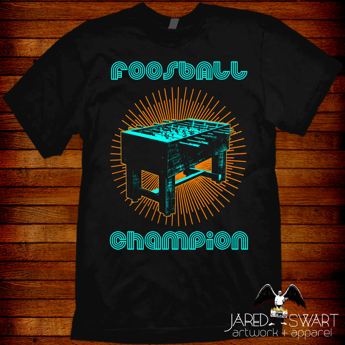 Foosball Champion T-shirt retro 70s / 80s