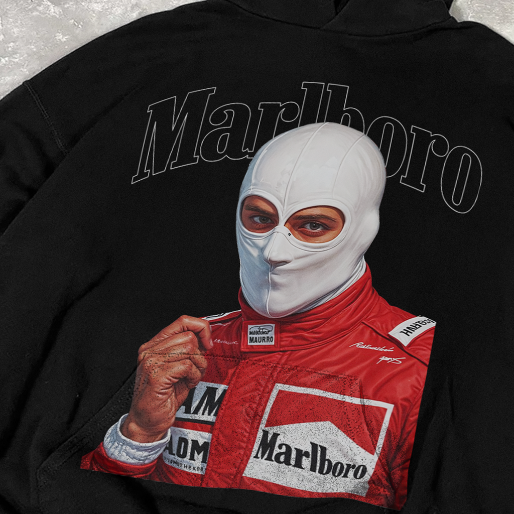 'MARLY RACER' RELAX BLACK HOODIE